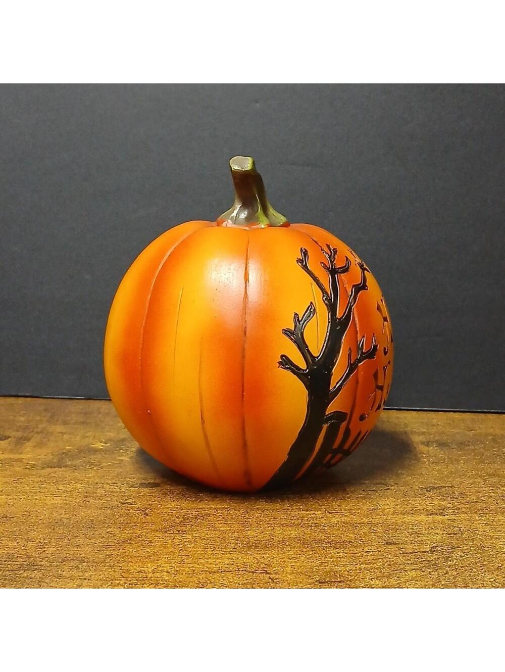 Happy Halloween 5" Pumpkin Spooky Holiday Decor - Picture 3 of 6
